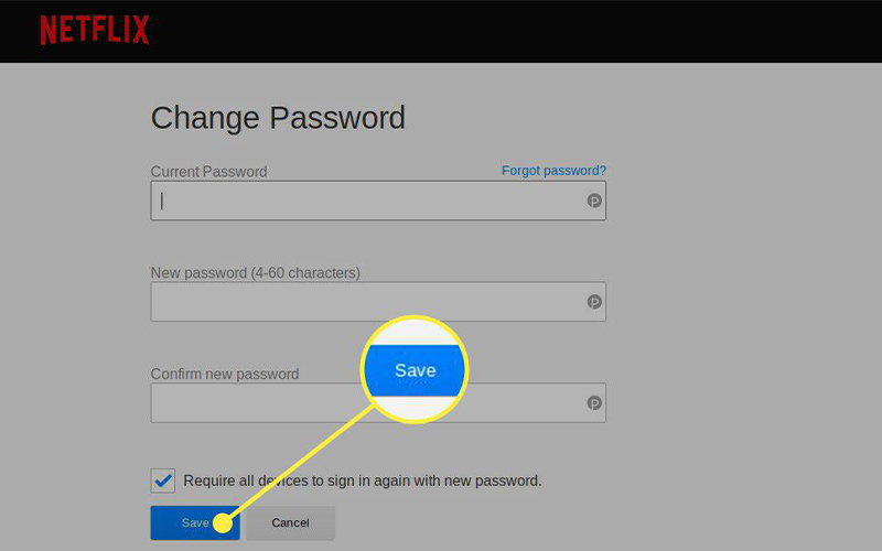 نحوه تغییر رمز عبور Netflix (موبایل و دسکتاپ)