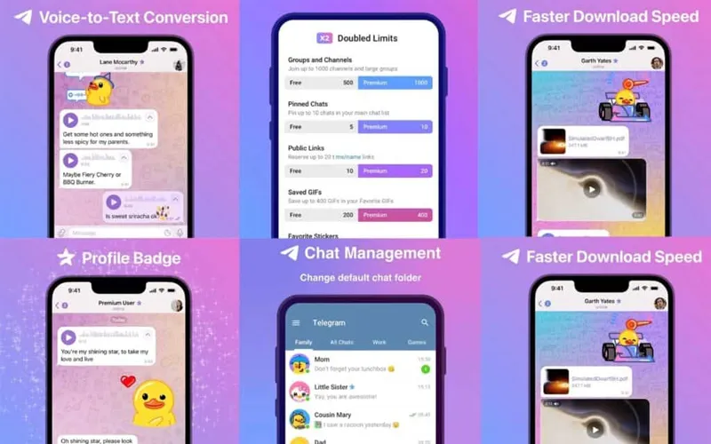 قابلیت های تلگرام پرمیوم